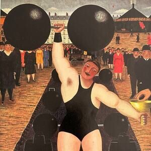 The Fairground Athlete, Camille Bombois, Naive Art, Book Page, ~ 250727-WH 190 A